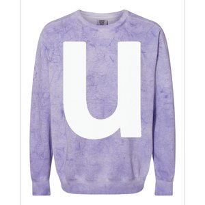 Letter U Lower Case Alphabet Matching Halloween ABC Colorblast Crewneck Sweatshirt