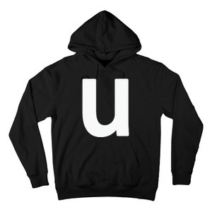 Letter U Lower Case Alphabet Matching Halloween ABC Hoodie