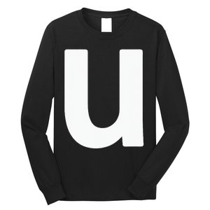 Letter U Lower Case Alphabet Matching Halloween ABC Long Sleeve Shirt