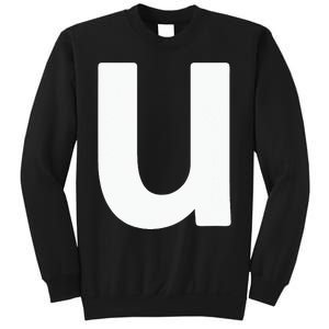 Letter U Lower Case Alphabet Matching Halloween ABC Sweatshirt