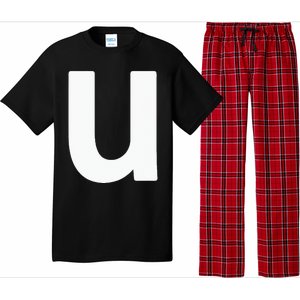 Letter U Lower Case Alphabet Matching Halloween ABC Pajama Set