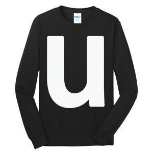 Letter U Lower Case Alphabet Matching Halloween ABC Tall Long Sleeve T-Shirt