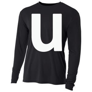 Letter U Lower Case Alphabet Matching Halloween ABC Cooling Performance Long Sleeve Crew