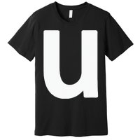 Letter U Lower Case Alphabet Matching Halloween ABC Premium T-Shirt