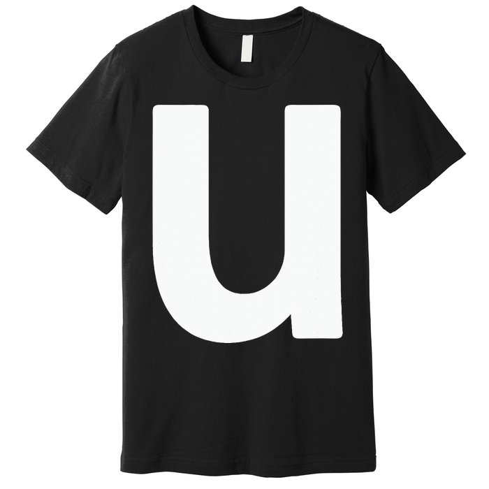 Letter U Lower Case Alphabet Matching Halloween ABC Premium T-Shirt