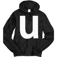 Letter U Lower Case Alphabet Matching Halloween ABC Tie Dye Hoodie