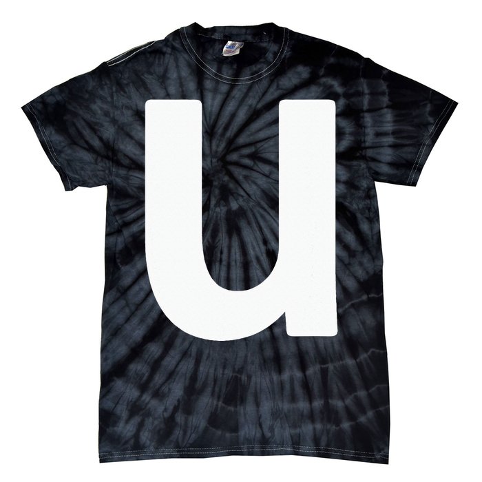 Letter U Lower Case Alphabet Matching Halloween ABC Tie-Dye T-Shirt