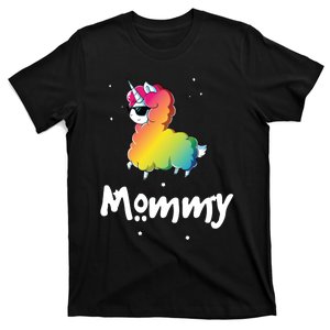 Llama Unicorn Mommy T-Shirt