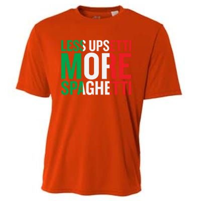 Less Upsetti More Spaghetti Cute Gift Cooling Performance Crew T-Shirt