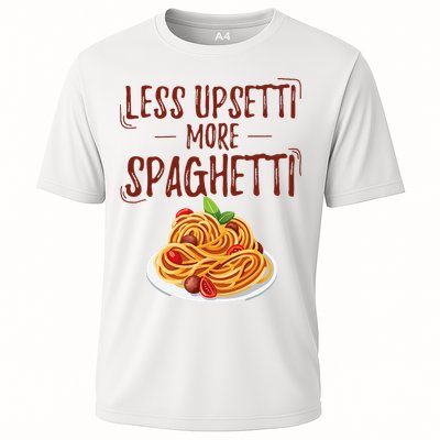 Less Upsetti More Spaghetti Pasta Lover Cooling Performance Crew T-Shirt
