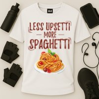 Less Upsetti More Spaghetti Pasta Lover Cooling Performance Crew T-Shirt