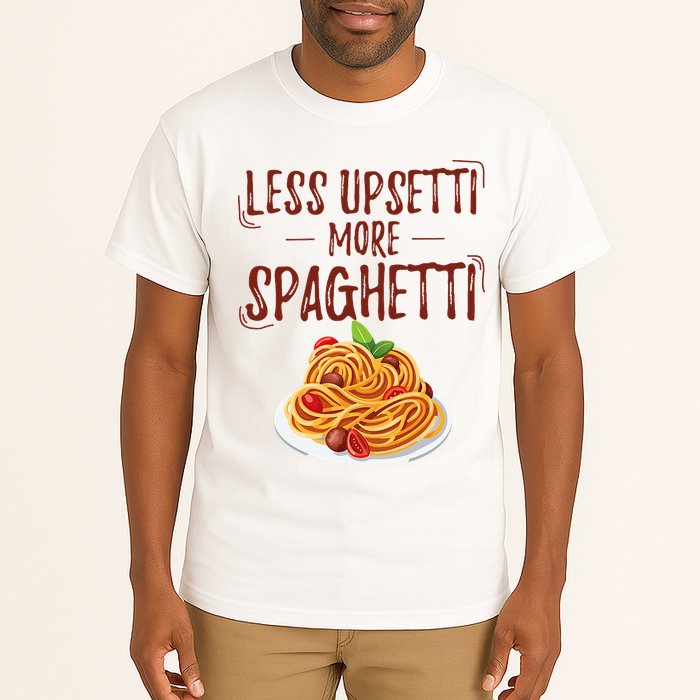 Less Upsetti More Spaghetti Pasta Lover Tall T-Shirt