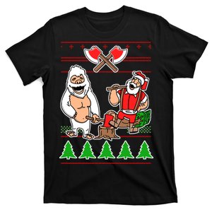 Lumberjack Santa Ugly Christmas Sweater T-Shirt