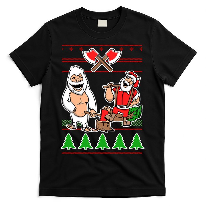 Lumberjack Santa Ugly Christmas Sweater T-Shirt
