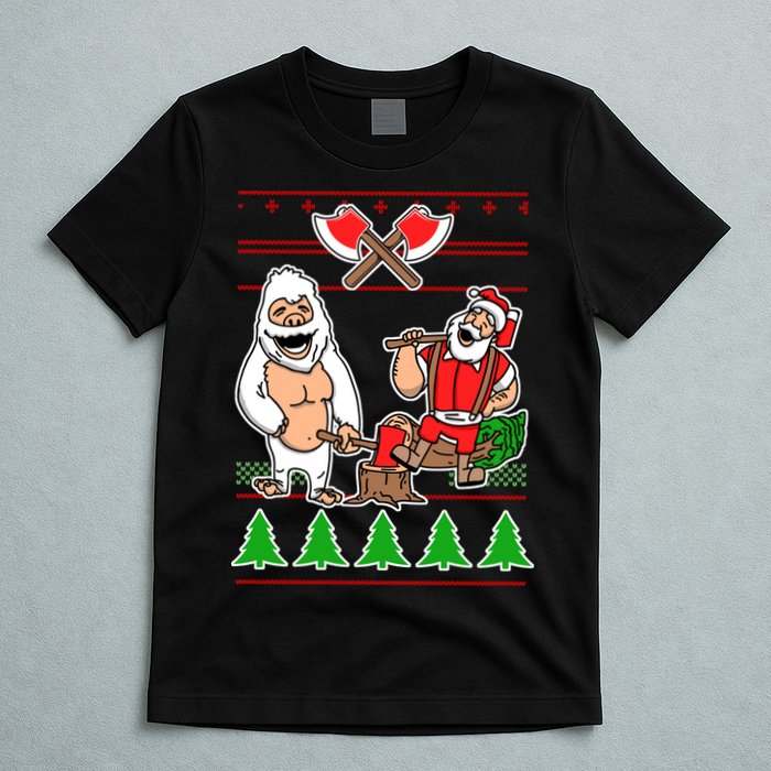 Lumberjack Santa Ugly Christmas Sweater T-Shirt