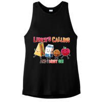 Lunch Is Calling And I Must Go Ladies PosiCharge Tri-Blend Wicking Tank