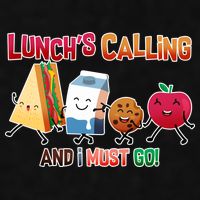 Lunch Is Calling And I Must Go Ladies PosiCharge Tri-Blend Wicking Tank