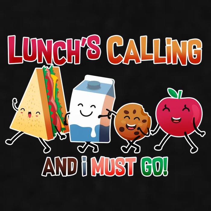 Lunch Is Calling And I Must Go Ladies PosiCharge Tri-Blend Wicking Tank