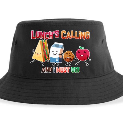Lunch Is Calling And I Must Go Sustainable Bucket Hat