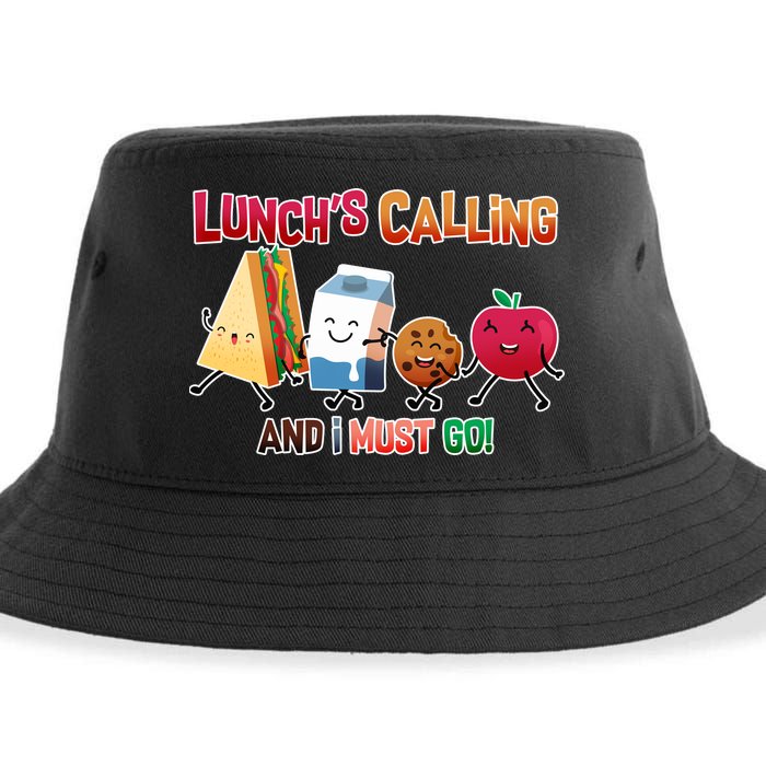 Lunch Is Calling And I Must Go Sustainable Bucket Hat
