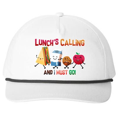 Lunch Is Calling And I Must Go Snapback Five-Panel Rope Hat