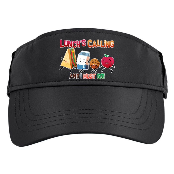 Lunch Is Calling And I Must Go Adult Drive Performance Visor