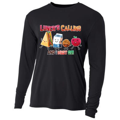 Lunch Is Calling And I Must Go Cooling Performance Long Sleeve Crew
