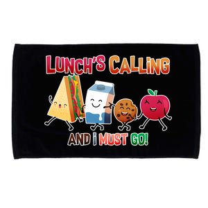 Lunch Is Calling And I Must Go Microfiber Hand Towel