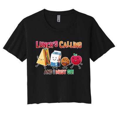 Lunch Is Calling And I Must Go Crop Top