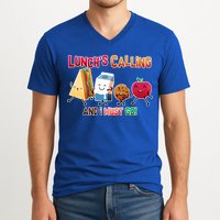 Lunch Is Calling And I Must Go V-Neck T-Shirt