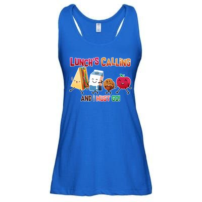 Lunch Is Calling And I Must Go Ladies Essential Flowy Tank