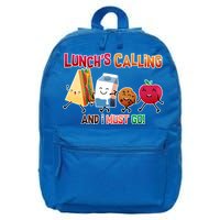 Lunch Is Calling And I Must Go 16 in Basic Backpack