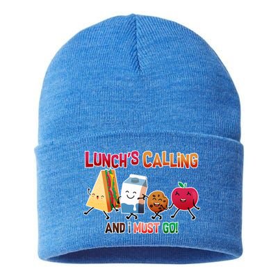 Lunch Is Calling And I Must Go Sustainable Knit Beanie