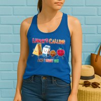 Lunch Is Calling And I Must Go Womens Tank Top