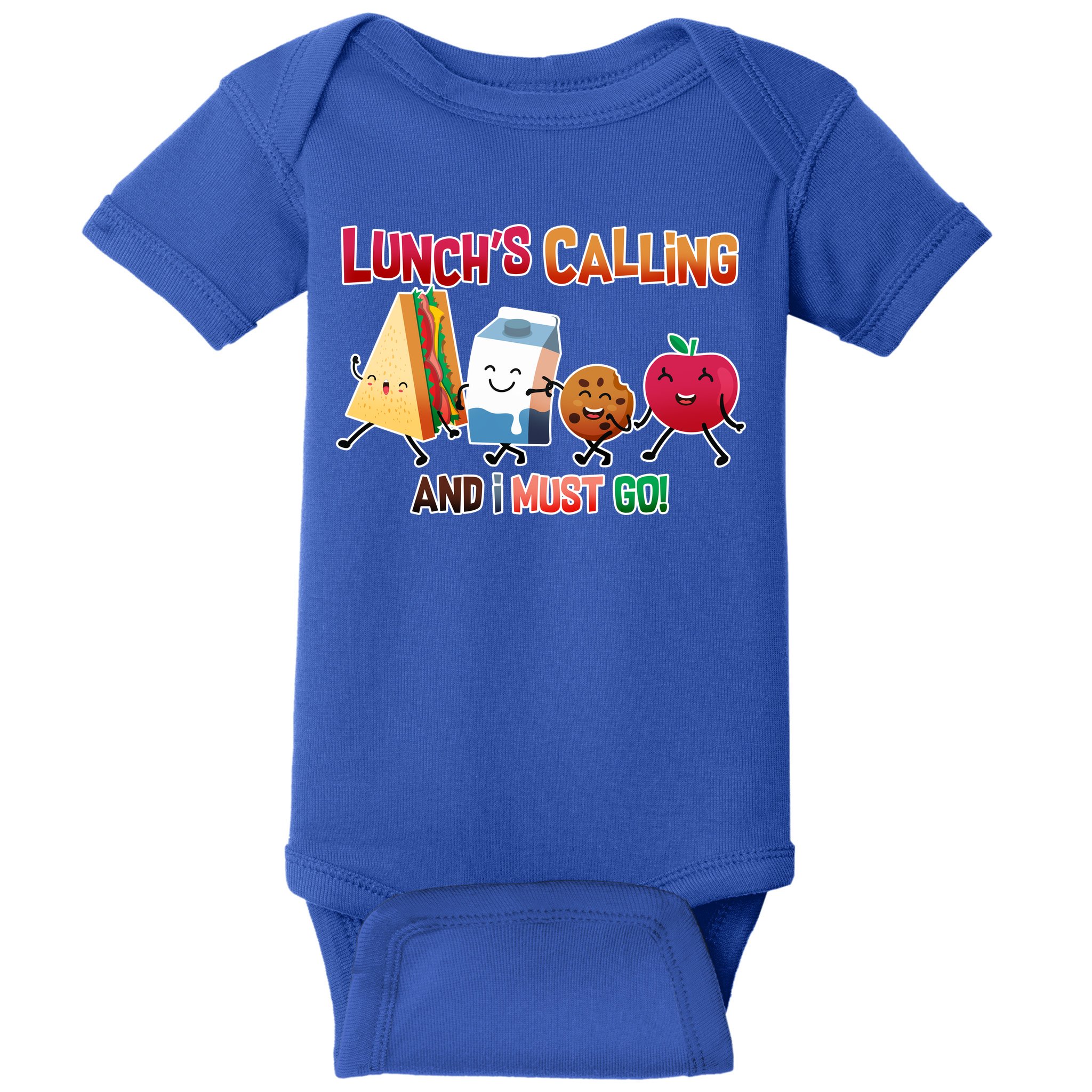 Lunch Is Calling And I Must Go Baby Bodysuit