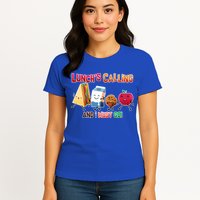 Lunch Is Calling And I Must Go Womens T-Shirt