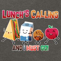 Lunch Is Calling And I Must Go Cotton Canvas Backpack