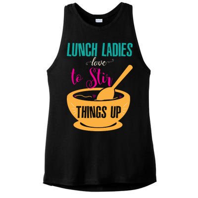 Lunch Ladies Love To Stir Things Up Ladies PosiCharge Tri-Blend Wicking Tank