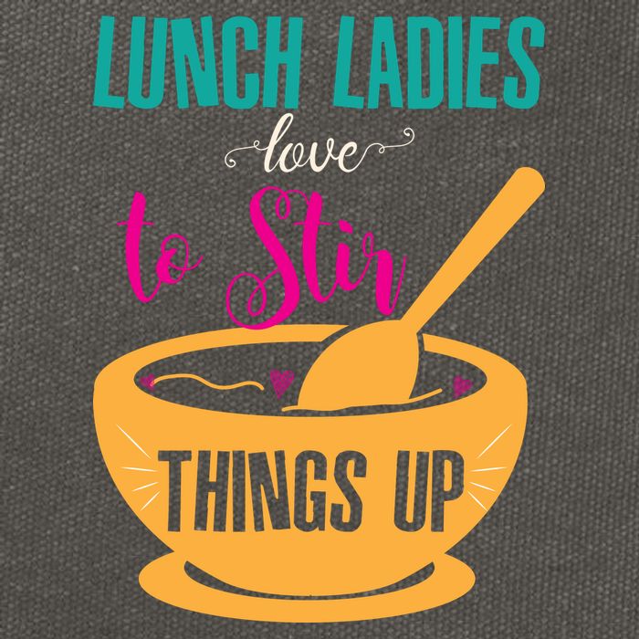 Lunch Ladies Love To Stir Things Up Cotton Canvas Backpack