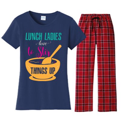 Lunch Ladies Love To Stir Things Up Women's Flannel Pajama Set