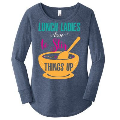 Lunch Ladies Love To Stir Things Up Women's Perfect Tri Tunic Long Sleeve Shirt