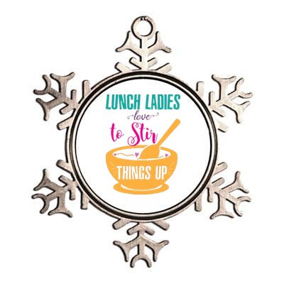 Lunch Ladies Love To Stir Things Up Metallic Star Ornament