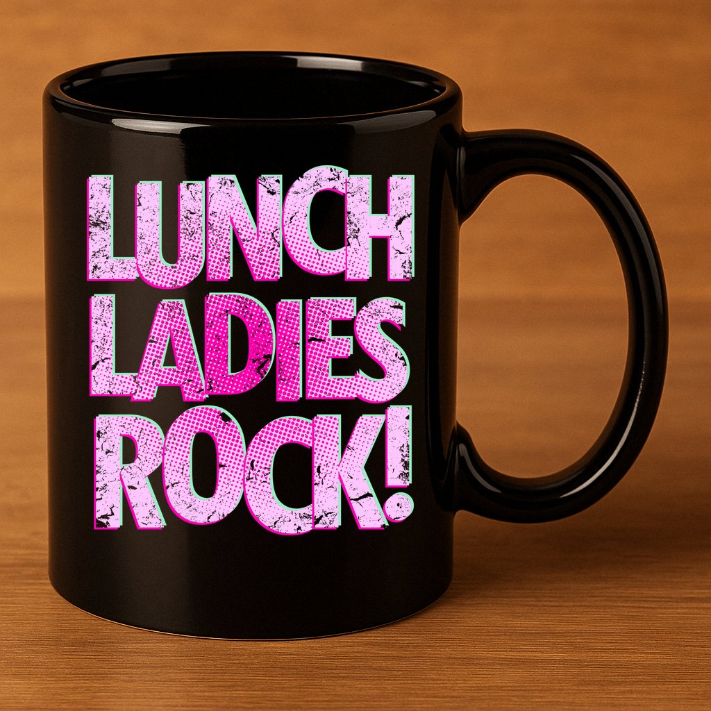 Lunch Ladies Rock 11oz C Handle Ceramic Mug