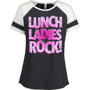 Lunch Ladies Rock Enza Ladies Jersey Colorblock Tee