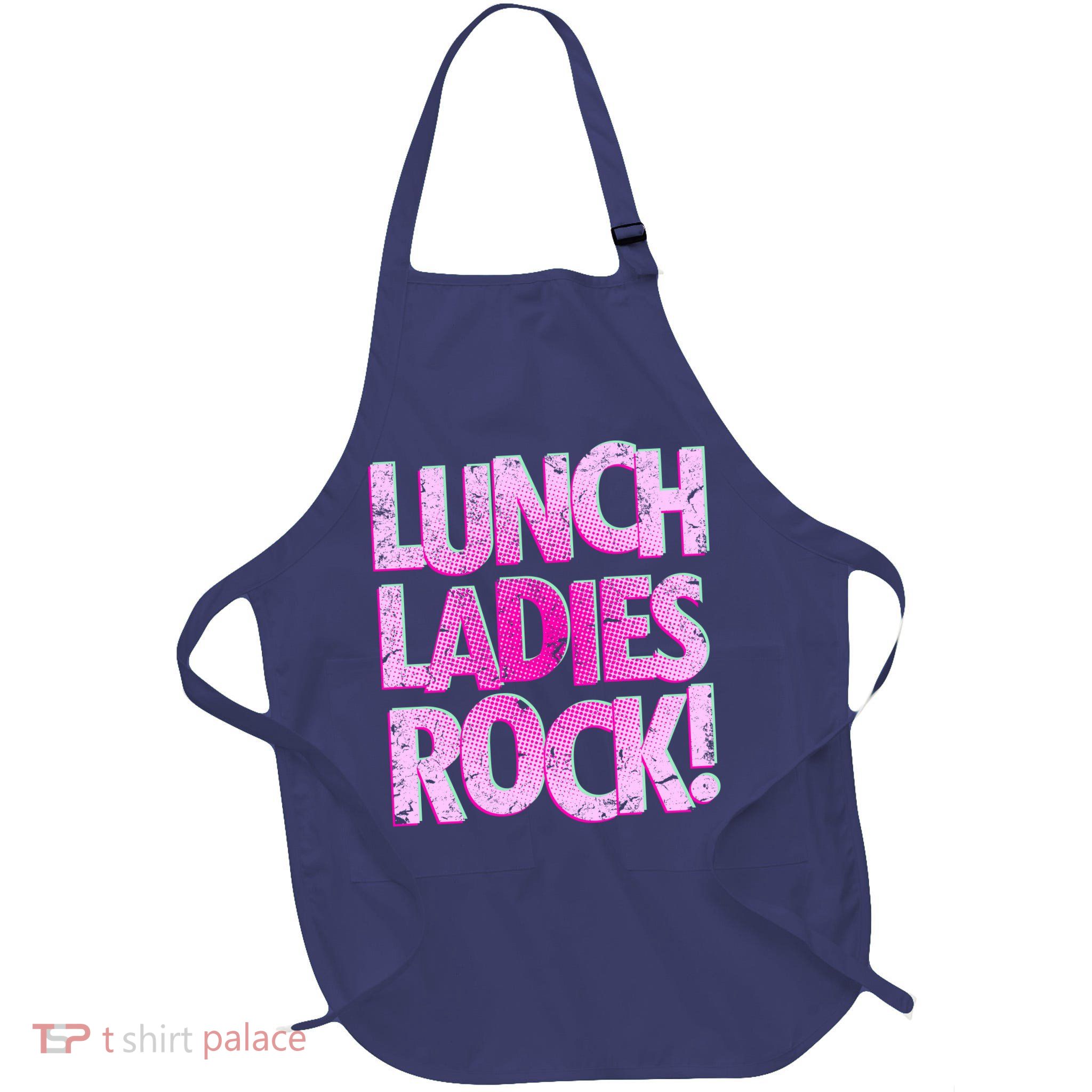 Lunch Ladies Rock Full-Length Apron With Pockets