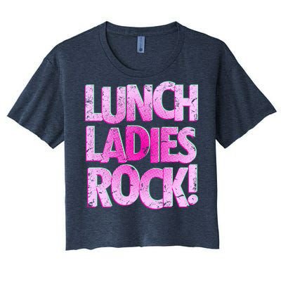 Lunch Ladies Rock Women's Crop Top Tee