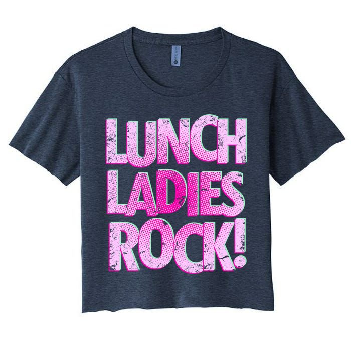 Lunch Ladies Rock Women's Crop Top Tee