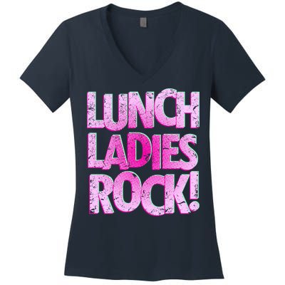 Lunch Ladies Rock Women's V-Neck T-Shirt