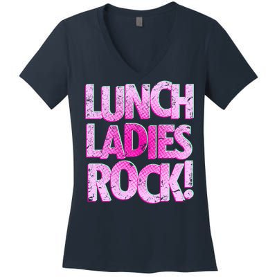 Lunch Ladies Rock Women's V-Neck T-Shirt