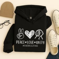 Love Unity Orange Anti Bullying Unity Day Hoodie